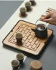 Tacki herbaty 1pc bambus taca drenaż wodna zestaw do przechowywania pomieszczenia tablica tablica Chińskie narzędzia do ceremonii kubka MF 027