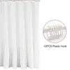 Shower Curtains Ruffle Dormitory Large Easy Installation Daily Home Use Durable Farmhouse Curtain Shabby Chic Bathroom Decor Romantic