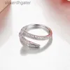 Top Quality 1to1 Original Women Designer Ring Sterling Silver Carter Ring Simple Temperament Versatile Personality Design Original Designer Logo Engrave Ring