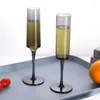 Flachbräuche Sets Champagnerbecher kreativer hoher Haushaltspc Plastikmaterial Cocktailbecher transparente Flöten für Restaurants 101a