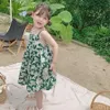 Girls Summer Dress Korean Sweet Childres Fashion Fashion Sling Sliose Casual Flower Flower Dresses 240403