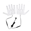 Mattor 1 par fem-fingerhandskar uppvärmning av kolfiber 5V handskarark för utomhusskidåkning
