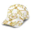 Ball Caps Noisydesigns White Golden Golden Summer Men Hats de beisebol para mulheres Snapback Lady Lady Luxurno Europa Retro Dropship de Flores D DHA3G