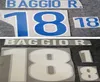 1998 Itália imprimindo conjuntos de nomes de futebol 18 BAGGIO R Italia club player039s carimbando adesivos impressos letras impressas vintage fo2728802