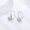 1 Carat Moissanite Def Earring 18K Oro oro a cerchio d'argento per donne