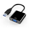 USB till VGA -kabeladapter 1080p USB3.0 till VGA -anslutningar Extern grafikkort Multidisplay för bärbar dator PC Monitor Projector Win 7 8