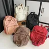 Ryggsäck retro små kvinnor män enkel solid canvas skola bokväska casual mini rese rucks japanska koreanska studenter dagpack