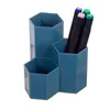 Storage Bottles Creative Hexagonal Pen Holder Container Organizer Plastic Desktop Box Student Office Supplies Pot Crayon