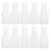 Storage Bottles 22 Pcs Nail Bottle Polish Vials White Varnish Gel Jars Empty Top Coat Cuticle Oil