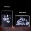 Customized Crystal Family Lovers Po Album Image Laser Po Frame With Led Base for Wedding Anniversary Gifts 240403