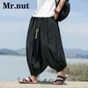 Men's Pants Mr.nut Cotton Linen Oversize Loose Harem Retro Clothing Baggy Lantern Unisex Street Jogger Trousers