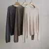 Kaszmirowy Wool+White Factory Silk, elegancki i miękki, okrągły szyja, dopasowanie odchudzające, kaszmirowy sweter dla kobiet w zimie