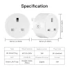 Управление Moes Zigbee Tuya Socket Power Pult 16a Smart App Wireless Outlet Outlet Функциональная энергия таймер Alexa Google UK