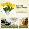 Dekorativa blommor 12 st Pion Peony Artificial Dandelion Wedding Bouquet Plastic Yellow Lifelike