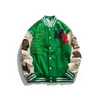 Mens jacket European and American retro y2k embroidery baseball uniform men women trend loose casual workwear 240320