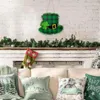 Decoratieve beeldjes St Patrick's Day houten bord Shamrocks Gnome hoeden St. Patricks Decor muur hanger groene Ierse voordeur