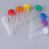 10st plast Graduerad kryovial plast Teströr frysrör kalllagringsrör med skruvkapsel 8 färg 5 ml