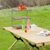 Möbler utomhus camping bärbar treelager förvaring rack fällbart skrivbord förvaring rack multifunktion grill krydda rack picknick