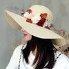 Szerokie brzegi czapki nadmorskie po plażowe słomkowe kapelusz letnie duże filtr przeciwsłoneczny cieniowanie proste moda rondo słońca