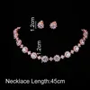 EMMAYA Luxury Cubic Zircon Crystal Crystal Bridal Set Orecchini di collana per donne Festa di nozze 240401