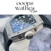 Projektant Mens Watch Luksusowa marka zegarek automatyczny superclone Ag Wg Shell Zewnętrzna strona pierścienia Pełna 18K Platinum TableCarbon Fibre Sapphire