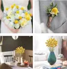 40Pcs Natural Dried Craspedia Billy Balls FlowersDried Yellow Flowers Arrangements for Farmhouse Wedding Home Party DIY Decor 240325