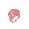 NOUVEAU ROSE PINK LOVE RESIN SWEET BIKELRY RING acrylique ne s'est pas fondu unique et haut de gamme