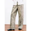 Women's Jeans American Retro High Street Leopard Print Loose Wide Leg Pants TIKTOK Y2k Hip-hop Cargo Grunge Girls Baggy Trousers