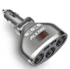 Bilcigarettändare 3 i 1 Dual USB Socket Splitter Plug -spänningsmonitor för smartphone Drop Leverans Mobiler Motorcyklar E Automobi Otey1