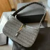 Y Соломенная сумка Crossbody Designer New Tote Underarm Bag Geometric Elegant Beach Bag Convelope Fashion Сто вечерняя маленькая квадратная сумка
