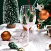 Verres à vin thème de Noël Gobelet Verre Cocktail peint à la main Coupes Champagne Coupés résistants à la chaleur