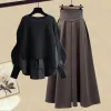 Autumn and winter gentle style designer sweater female 2-piece elegant knitted vest set domestic first-class main brand creation