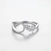 Klusterringar STL S925 Sterling Silver Ring för kvinnor i Europa och Amerika Light Luxury Fresh Leaves Index