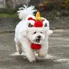 Dog Apparel Decorative Lion-dance Hat Warm Chinese Style Lions Headgear Lion Shape Soft Pet Year Lantern Festival