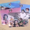 Bag 12 pcs/lot Kawaii PVC Demon Slayer A4 File Holder Cute Press Document bag Pencil Case Stationery gift office school supply