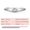 Cluster anneaux cyj lisse européen cz 925 sterling sier doigt ring for women anniversaire fête girl bijoux drop accounter dh6zg