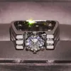 Полоса кольца True 14K Platinum с кольцом штампов, подходящего для женщин, 100% натуральные бриллианты, ювелирные изделия роскошные мощные набор 14K Gold Ringl40402