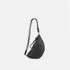 Niche design genuine cowhide dumpling bag, women's crossbody bag, 2024 new leather bag, high-end saddle bag, shoulder bag hobo travel white