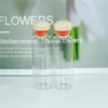 Storage Bottles 100Pcs 15ml Clear Glass Vial With Hard Wood Rubber Stoppers Ornaments Crafts Home Furnishing Gifts Candy Food Pot Sub