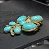 Stud -oorbellen Europese en Amerikaanse eenvoudige natuursteen turquoise broche drop levering sieraden dhuxb