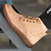 Botlar Erkekler İş Botları Çelik Toe Cap İnek Deri Ayakkabı Erkek Açık Mekan Antislip Ponksure Kanıt Yüksek Üst Güvenlik Ayakkabı Günlük Botlar