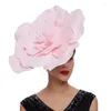 Berets Femmes Grands fleurs Band Bow Fascinator Hat Headress Bridal Makeup Prom PO POGRY POGRAMMES ACCESSOIRES