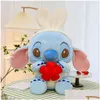 Stuffed & Plush Animals Wholesale Cartoon 40Cm P Toy Starry Baby Stitch Doll Hine Couple Pillow Car Mounted Accessories Creative Toys Otu7A