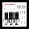 Liquid Soap Dispenser 3 Pack 500Ml Wall Mounted For Bathroom And Kitchen Shampoo Drill Free With Adhesive Silver