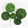 Decoratieve bloemen 18/23/28 cm kunstmatige Milaan grasbalhangende ornamenten voor huizentuin werf el bruiloft decoratie groen plastic nep