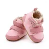 Stiefel Winter Babyschuhe Mädchen Jungen Wildleder Plüsch Baumwoll Schnee Nicht rutschfindige Kinder warm wandeln