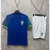 サッカージャージ22-23ブラジルホームナショナルチームジャージーチルドレンズアダルトセットメンズサイズ16-3XL