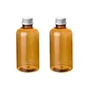 Storage Bottles 10 Pcs 200ml Empty Plastic Bottle Dispense Aluminium Cover Lid Container Refillable Lotion Makeup Water Holder