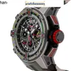 Horloges luxe mechanische Zwitserse beweging keramische wijzerplaat rubberen riem sport rm60 flyback automatisch 50 mm titanio da cinturino orologio rm6