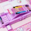 Caisses pop-up Cartoon crayon crayon multifonction de papeterie organisatrice Box anniversaire cadeau pour les filles et les adolescents FL